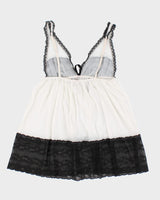 00s Y2k Victoria's Secret Lingerie Sheer Lace Cami  - M