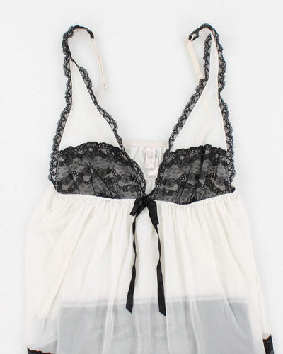00s Y2k Victoria's Secret Lingerie Sheer Lace Cami  - M