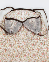 00s Y2k Blush Floral Mesh Lace Cami - S