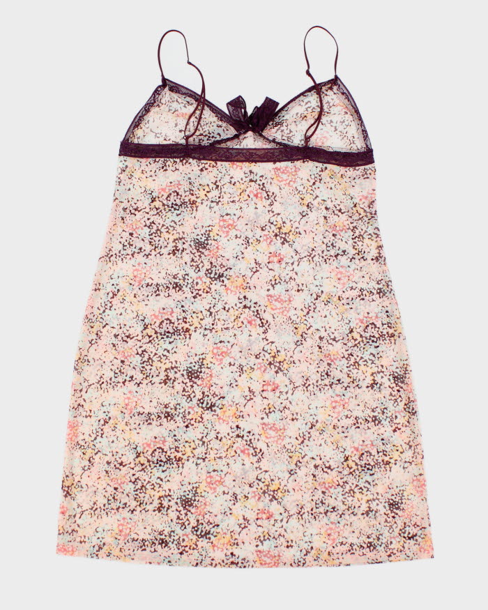 00s Y2k Mesh Lingerie Slip Dress - M