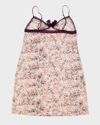 00s Y2k Mesh Lingerie Slip Dress - M