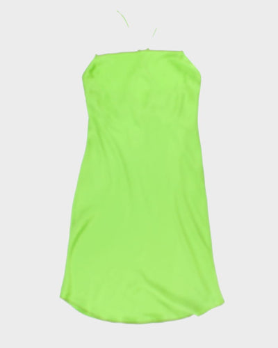 Retro 90s Pure Silk Wilfred Green Slip Dress - XS