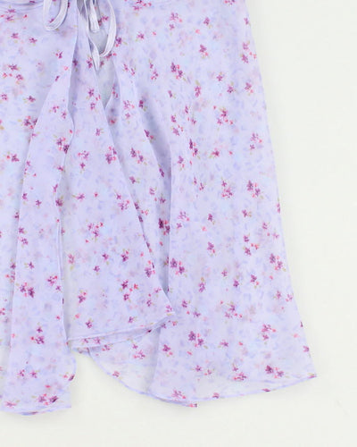 90s La Senza Purple Floral Lingerie Top - S