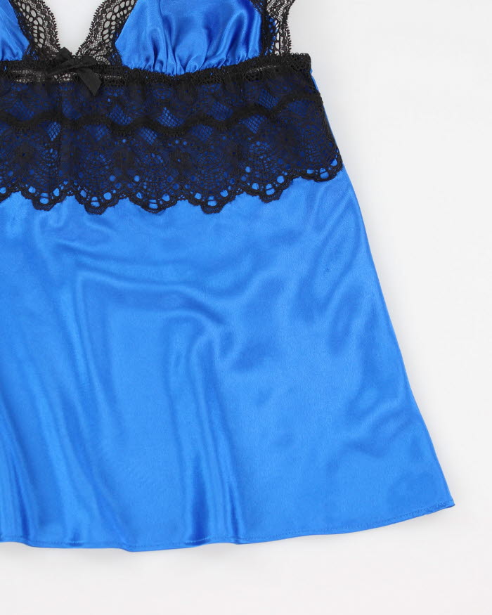 90s Victoria's Secret Blue Lingerie Top - M