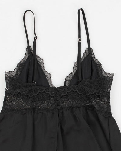 00s Y2k Victoria's Secret Black Lingerie Cami Top - XS