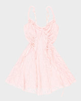 Y2k 00s Lace Pink Lingerie Slip Dress - S