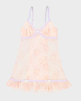 90s La Vie En Rose Mesh Lingerie Dress - M