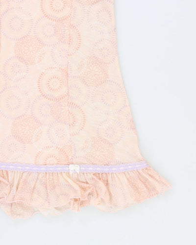 90s La Vie En Rose Mesh Lingerie Dress - M