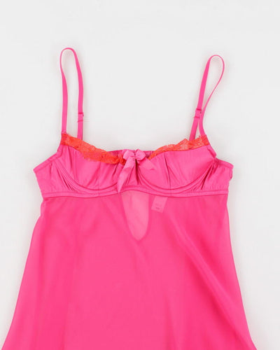 Y2k 00s La Senza Pink Mesh Lingerie Top - M