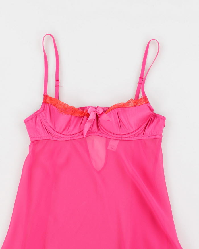 Y2k 00s La Senza Pink Mesh Lingerie Top - M