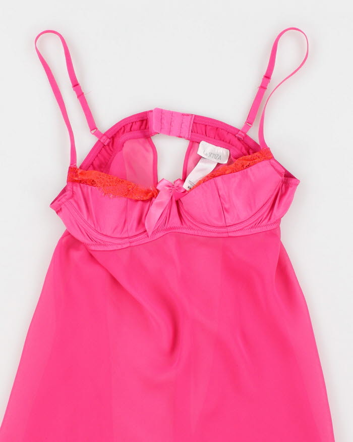 Y2k 00s La Senza Pink Mesh Lingerie Top - M