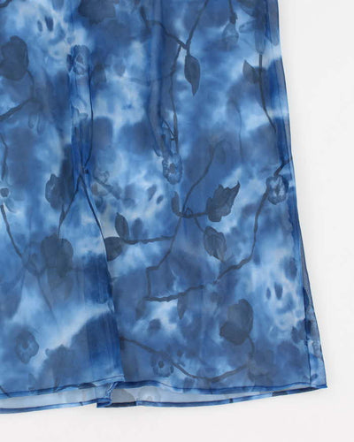 90s La Senza Floral Mesh Slip Dress - M