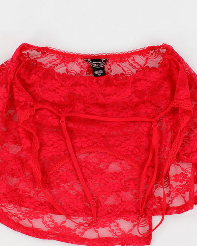Victoria's Secret Red Lace Lingerie Top - S