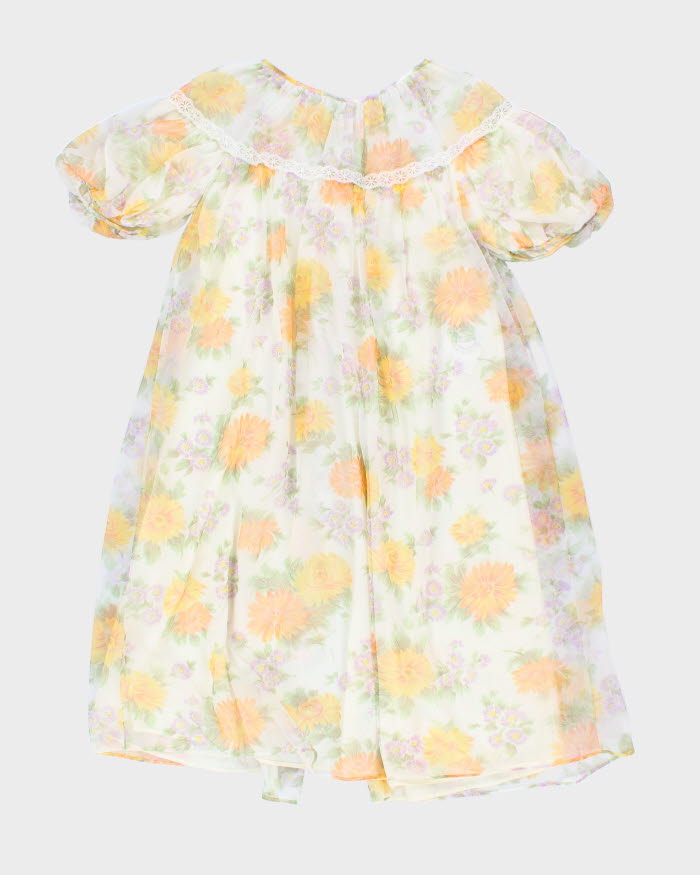 Vintage 60s Louis Jean Floral Night Gown - M
