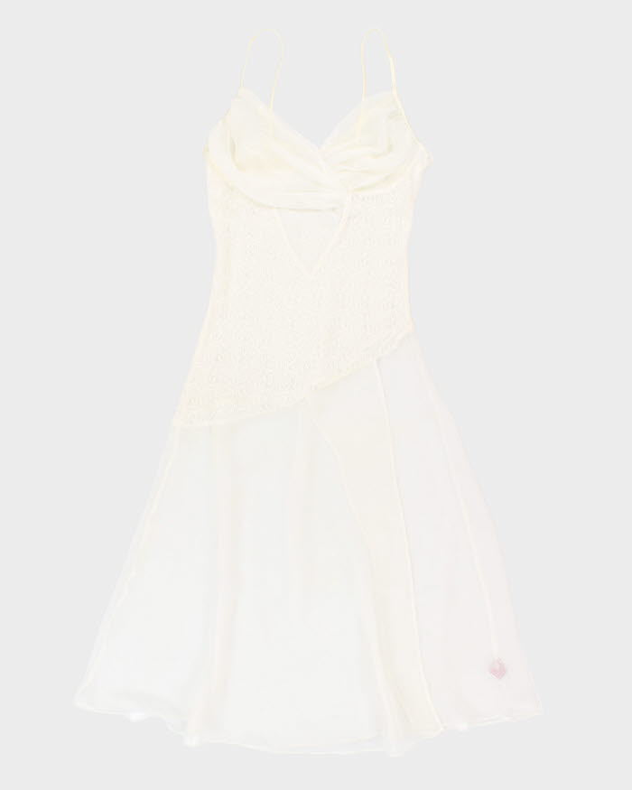 Vintage 90s Versailles Darling White Slip Dress - M