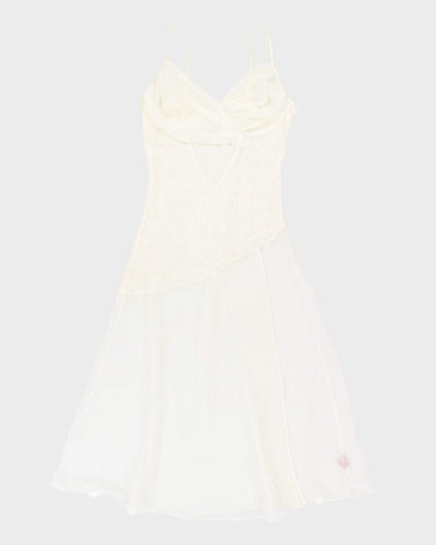 Vintage 90s Versailles Darling White Slip Dress - M
