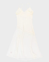 Vintage 90s Versailles Darling White Slip Dress - M