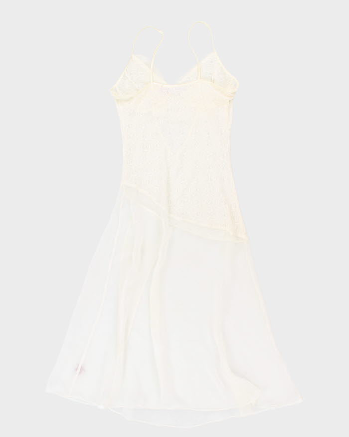 Vintage 90s Versailles Darling White Slip Dress - M