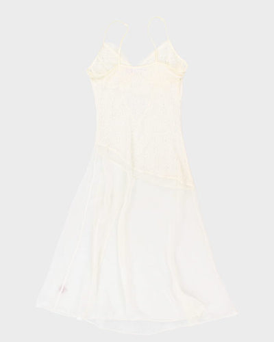 Vintage 90s Versailles Darling White Slip Dress - M