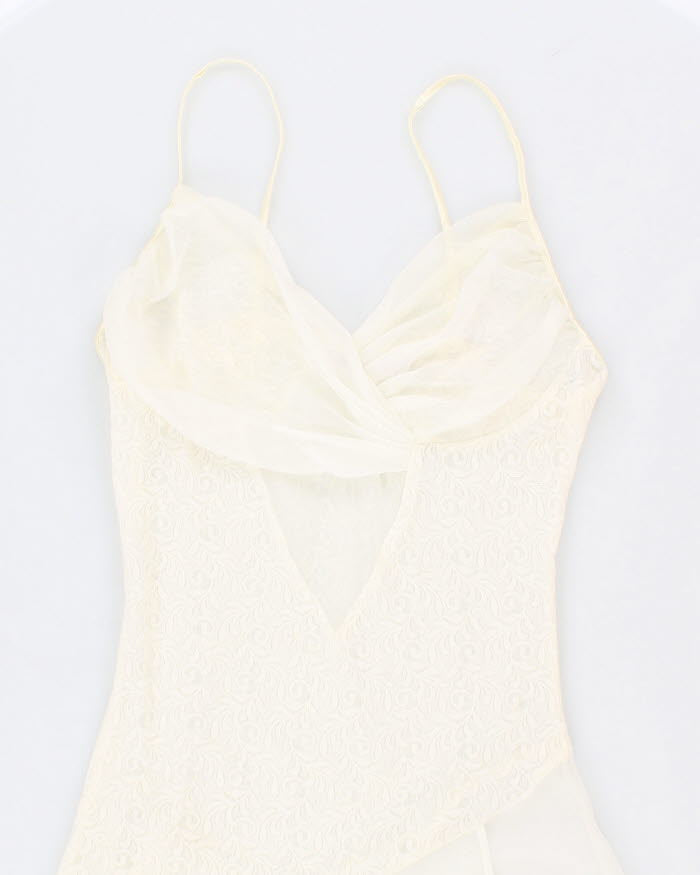 Vintage 90s Versailles Darling White Slip Dress - M
