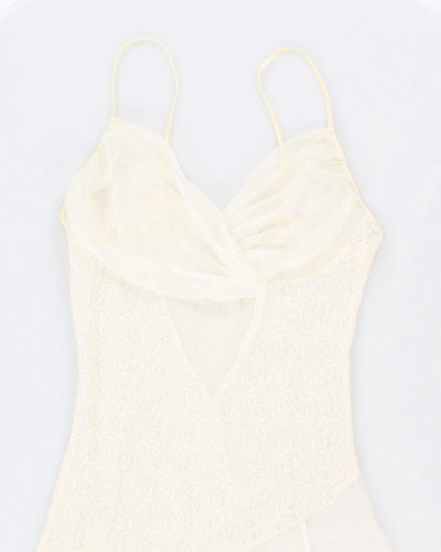 Vintage 90s Versailles Darling White Slip Dress - M