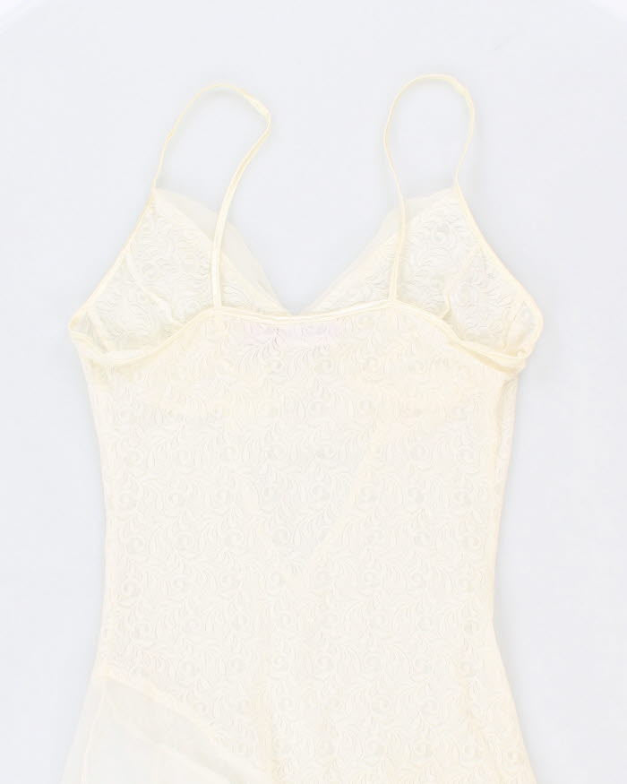 Vintage 90s Versailles Darling White Slip Dress - M