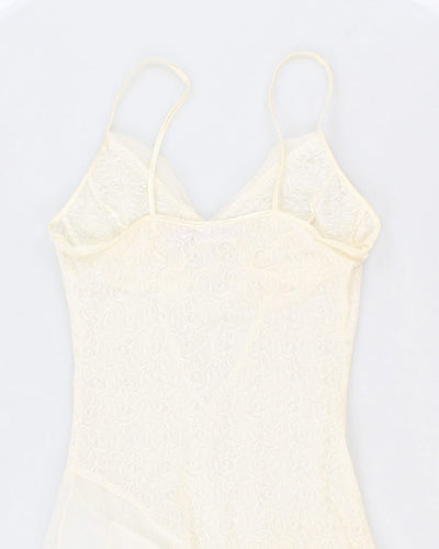 Vintage 90s Versailles Darling White Slip Dress - M
