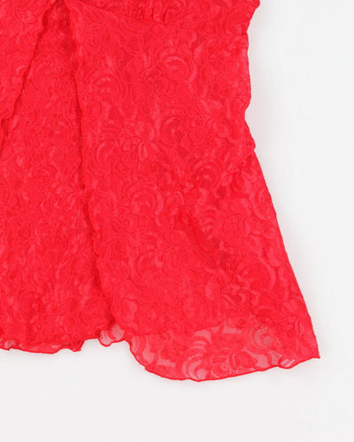 Vintage 90s Jessica Red Lace Cami - M