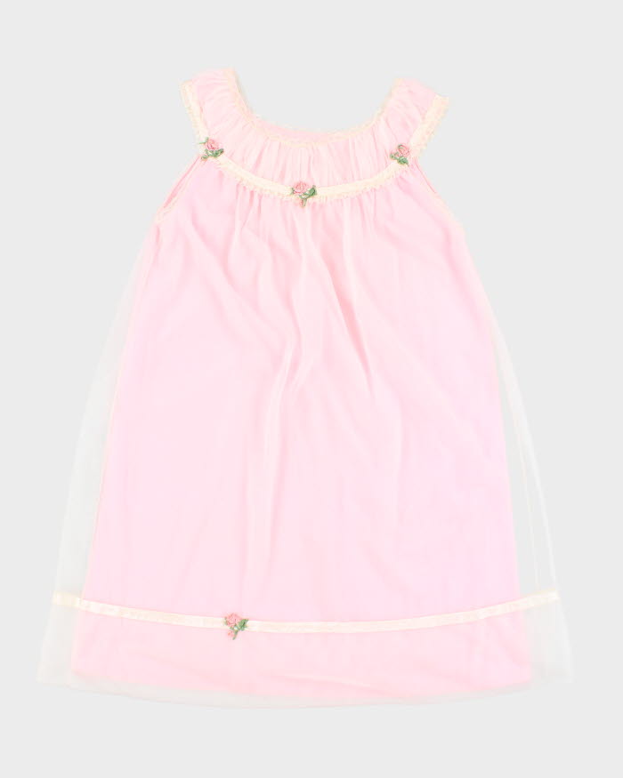 Vintage 60s Cahill Pink Night Gown -M