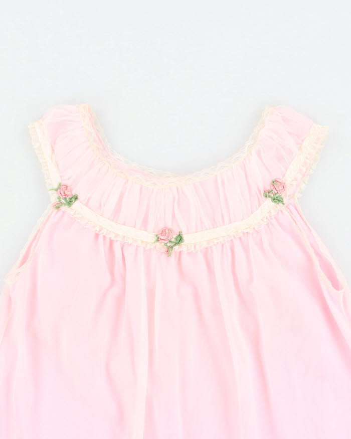 Vintage 60s Cahill Pink Night Gown -M