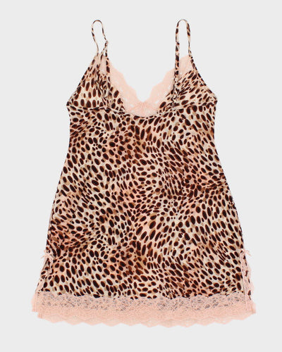 Y2K 00s Victoria's Secret Cheetah Print Slip Dress - S