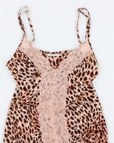 Y2K 00s Victoria's Secret Cheetah Print Slip Dress - S