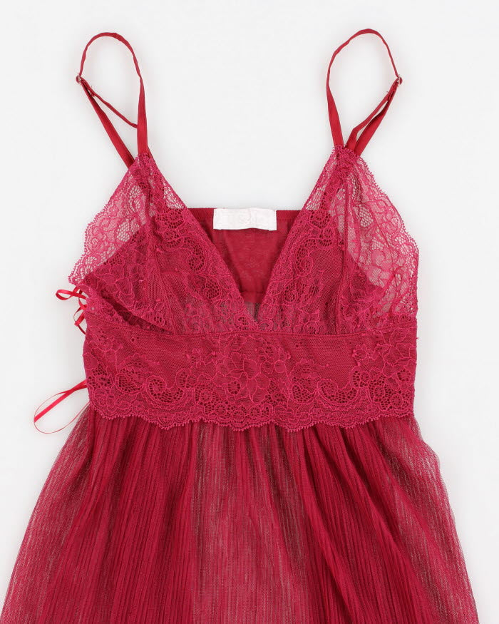 Vintage 90s U & Me Pink Slip Dress - S