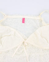 00s Darling Cream Lace Slip Dress - M