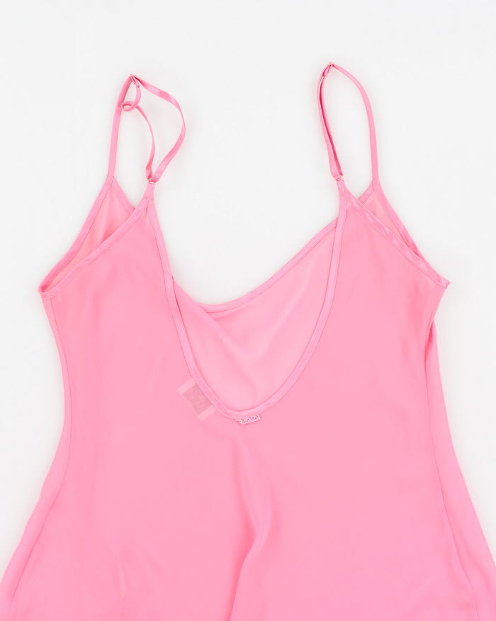 Vintage 90s La Senza Pink Mesh Slip Dress - M