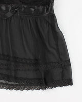 Y2k 00s La Senza Black Mesh Lace Cami Top - M