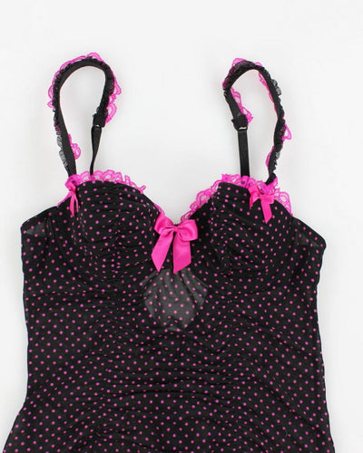 La Senza Polka Dot Rushed Lingerie Top - M