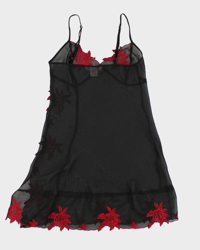 Vintage 90s La Vie En Rose Mesh Slip Dress - S