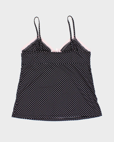 Y2k 00s Deadstock La Vie En Rose Polka Dot Cami - L
