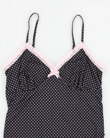 Y2k 00s Deadstock La Vie En Rose Polka Dot Cami - L