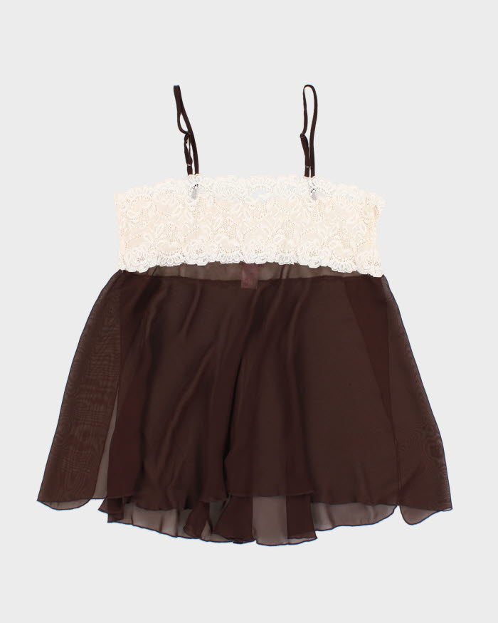 Vintage 90s La Vie En Rose Mesh Cami - XL