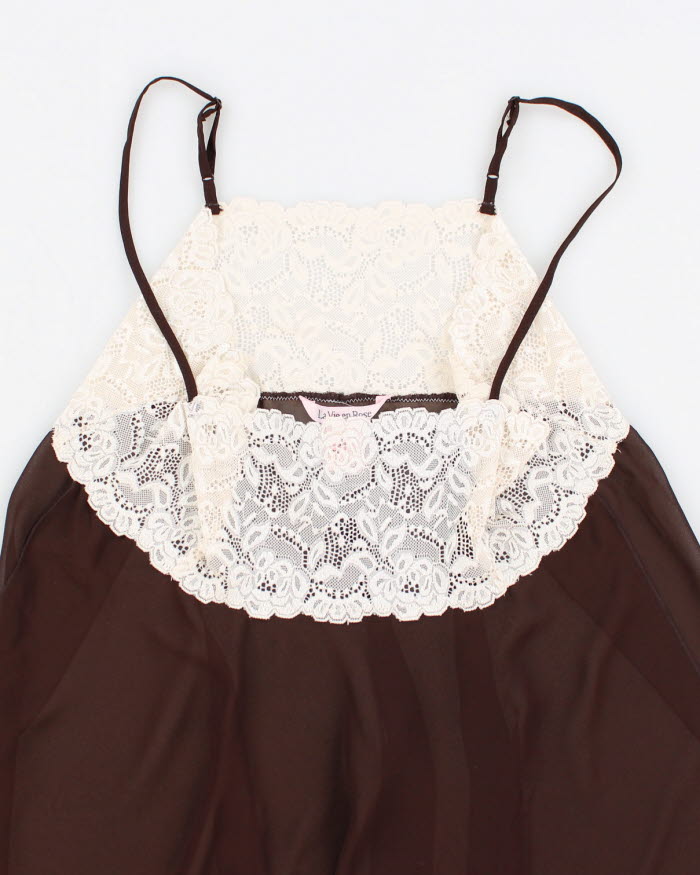 Vintage 90s La Vie En Rose Mesh Cami - XL