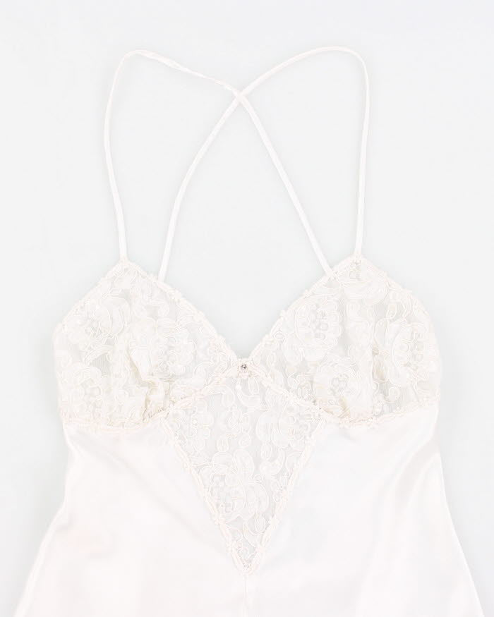 Vintage 90s La Senza White Slip Dress - S