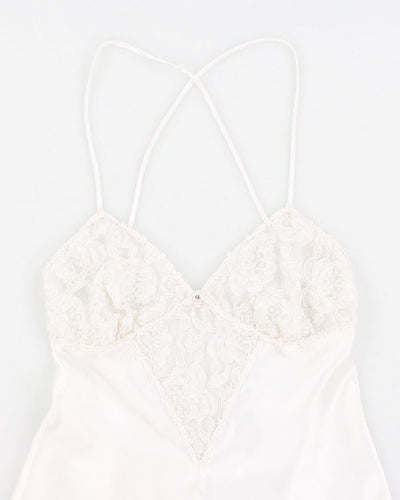 Vintage 90s La Senza White Slip Dress - S