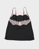 Y2k 00s Victoria's Secret Black Cami - XS
