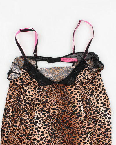 Y2k 00s Betsey Johnson Animal Print Cami - L