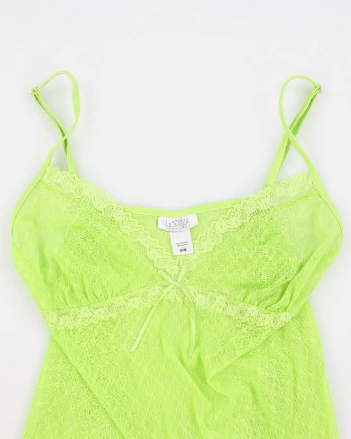 Y2k 00s La Senza Green Lingerie Cami - M