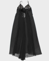 Y2k 00s La Senza Black Mesh Lingerie Slip - L