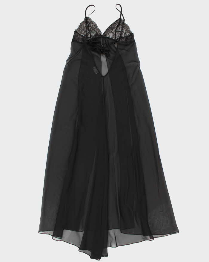 Y2k 00s La Senza Black Mesh Lingerie Slip - L