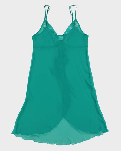 Y2k 00s LVER Green Mesh Lingerie Dress - M